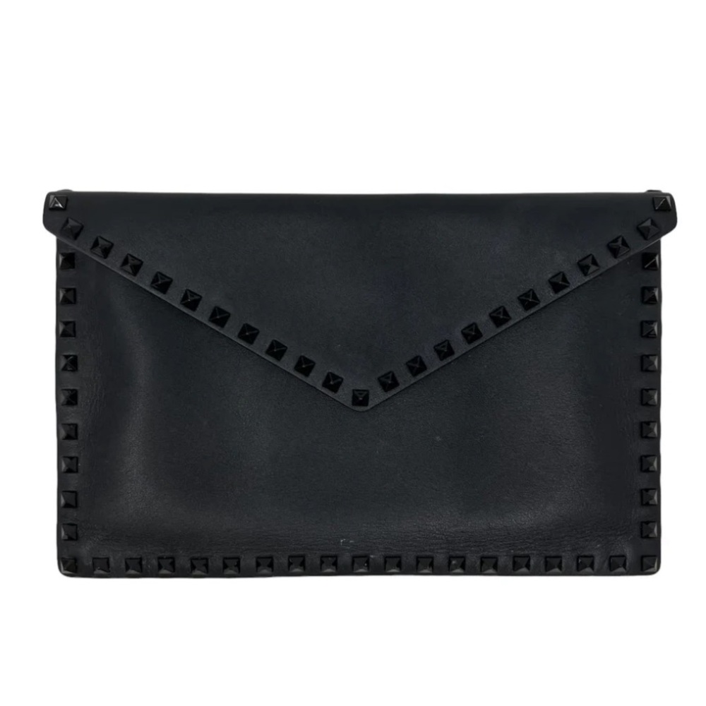 ✨SOLD✨VALENTINO BLACK ROCKSTUD POUCH - Picture 2 of 9